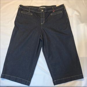 Lands End Mid Rise Wide Crop Jean - 24W